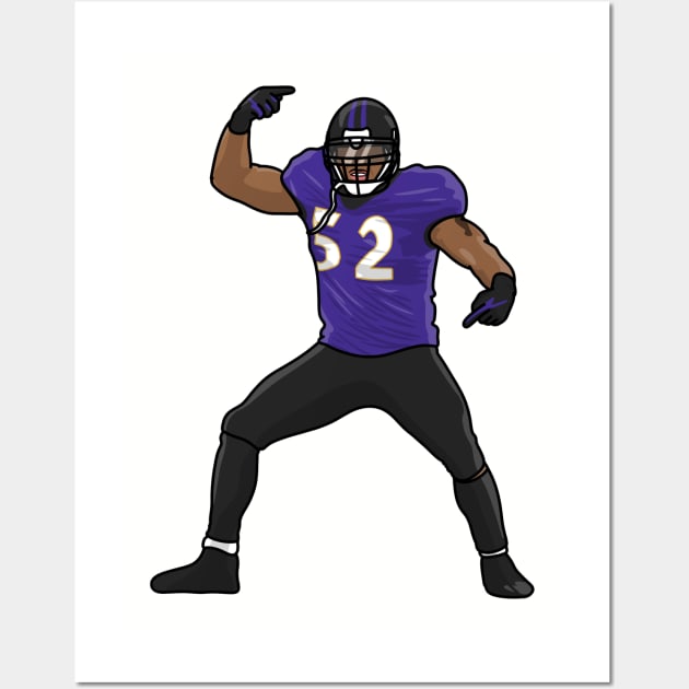 ray the line backer Wall Art by rsclvisual